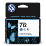 Cartus cerneala Original HP Cyan, nr.712, pentru DesignJet Studio 24|Studio 36|T230|T250|T630|T650, 38ml, (timbru verde 0.15 lei