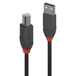 Cablu Lindy USB A-USB B Anthra  1m negru "LY-36672" (timbru verde 0.8 lei)