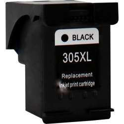 Cap de imprimanta pentru HP | 3YM62AE / 305XL | rem. | negru | 18 ml | bulk | show ink level
