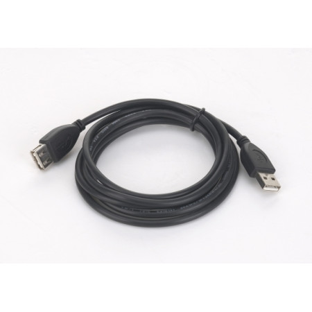 CABLU USB GEMBIRD prelungitor, USB 2.0 (T) la USB 2.0 (M), 3m, conectori auriti, negru, "CCP-USB2-AMAF-10" (timbru verde 0.18 le