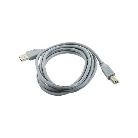 CABLU USB GEMBIRD pt. imprimanta, USB 2.0 (T) la USB 2.0 Type-B (T), 1.8m, conectori auriti, gri, "CCP-USB2-AMBM-6G" (timbru ver