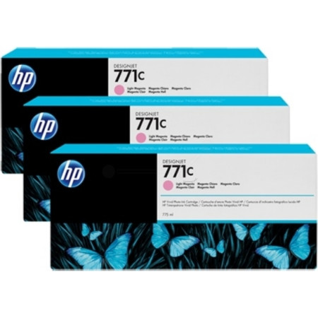 Tri-Pack Original HP Light Magenta, nr.771C, pentru DesignJet Z6200, , (timbru verde 0.45 lei), "B6Y35A"