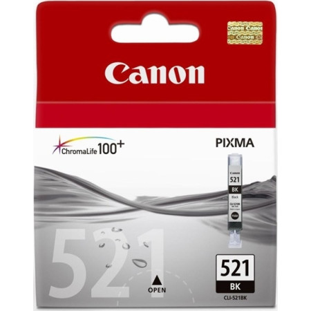 Cartus Cerneala Original Canon Black, CLI-521B, pentru iP3600|iP4600|MP540|MP620, , (timbru verde 0.15 lei), "BS2933B001AA"