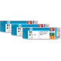 Tri-Pack Original HP Matte Black, nr.91, pentru DesignJet Z6100, 3x775ml, (timbru verde 0.45 lei), "C9480A"