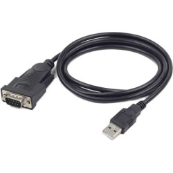 CABLU USB GEMBIRD adaptor, USB 2.0 (T) la Serial DB9M (9-pin)(RS232)(T), 1.5m, negru, "UAS-DB9M-02" (timbru verde 0.08 lei)
