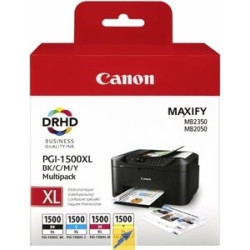 Combo-Pack  Original Canon CMYK, PGI-1500XLMULTI, pentru Maxify MB2050|MB2150|MB2350|MB2750, , (timbru verde 0.60 lei), "BS9182B
