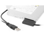 CABLU USB GEMBIRD adaptor, USB 2.0 (T) la slim S-ATA (T), 50cm, pt. SSD, DVD, cu USB suplimentar pt. extra power, negru, "A-USAT