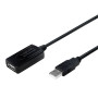 CABLU USB LOGILINK prelungitor, USB 2.0 (T) la USB 2.0 (M), 10m, activ (permite folosirea unui cablu USB lung), negru, "UA0143" 