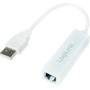CABLU USB LOGILINK adaptor, USB 2.0 (T) la RJ45 (M), 10cm, 10/100 Mbit/s, alb, "UA0144B" (timbru verde 0.08 lei)