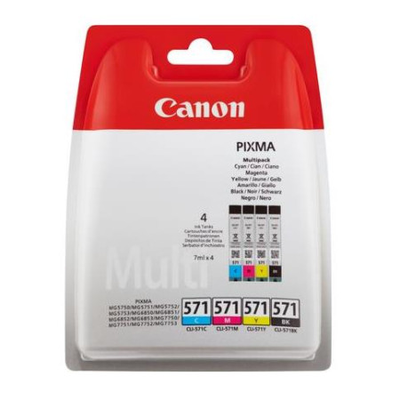 Combo-Pack  Original Canon CMYK, CLI-571MULTI, pentru Pixma MG5750|MG5751|MG6850|MG6851|MG7750|MG7751|MG7752|TS5050|TS5051|TS505