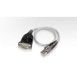 ADAPTOR USB ATEN, USB 2.0 (T) la Serial RS232 (9-pin)(T), 0.35 m, argintiu,"UC232A-AT" (timbru verde 0.08 lei)