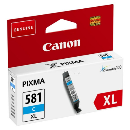 Cartus Cerneala Original Canon Cyan, CLI-581XLC, pentru Pixma TR7550|TR8550|TS6150|TS6250|TS705|TS8150|TS8250|TS9150|TS9155|TS95