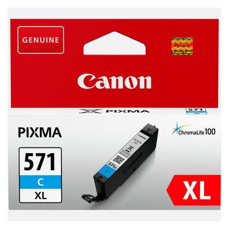 Cartus Cerneala Original Canon Cyan, CLI-571XLC, pentru MG5750|5751|6850|6851|7750|7751|7752|TS5050|6050|8050|9050|, , (timbru v