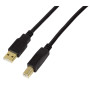 CABLU USB LOGILINK pt. imprimanta, USB 2.0 (T) la USB 2.0 Type-B (T), 15m, black, "UA0265" (timbru verde 0.8 lei)