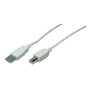 CABLU USB LOGILINK pt. imprimanta, USB 2.0 (T) la USB 2.0 Type-B (T), 5m, gri, "CU0009" (timbru verde 0.18 lei)