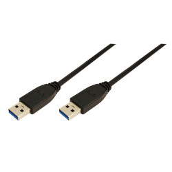 CABLU USB LOGILINK, USB 3.0 (T) la USB 3.0 (T), 1m, black, "CU0038" (timbru verde 0.08 lei)