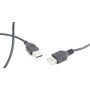CABLU USB GEMBIRD prelungitor, USB 2.0 (T) la USB 2.0 (M), 0.75m, negru, "CC-USB2-AMAF-75CM/300-BK" (timbru verde 0.08 lei)