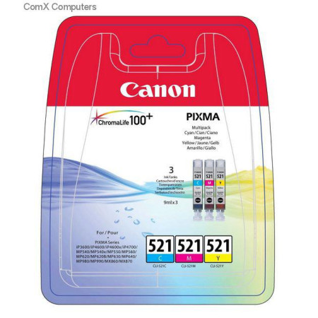 Combo-Pack Original Canon , CLI-521MULTI, pentru Pixma iP3600|iP4600|MP540|MP620, , (timbru verde 0.15 lei), "2934B010AA"