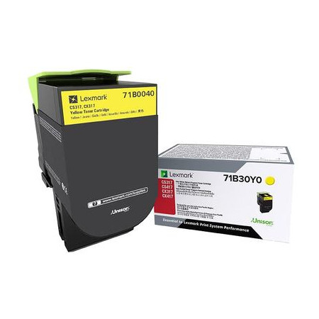 Toner Original Lexmark Yellow, 71B0040, pentru CX317|CS317|CX417|CS417|CS517|CX517, 2.3K, (timbru verde 1.2 lei) , "71B0040"