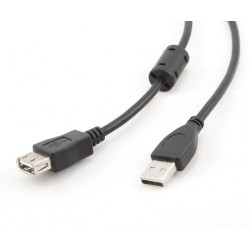 CABLU USB SPACER prelungitor, USB 2.0 (T) la USB 2.0 (M), 3m,  black "SPC-USB-AMAF-10" (timbru verde 0.18 lei)