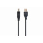 CABLU USB GEMBIRD pt. imprimanta, USB 2.0 (T) la USB 2.0 Type-B (T), 1m, conectori auriti, black, "CCP-USB2-AMBM-1M" (timbru ver