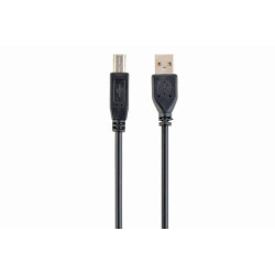 CABLU USB GEMBIRD pt. imprimanta, USB 2.0 (T) la USB 2.0 Type-B (T), 1m, conectori auriti, black, "CCP-USB2-AMBM-1M" (timbru ver