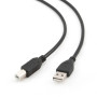 CABLU USB GEMBIRD pt. imprimanta, USB 2.0 (T) la USB 2.0 Type-B (T), 1m, conectori auriti, black, "CCP-USB2-AMBM-1M" (timbru ver