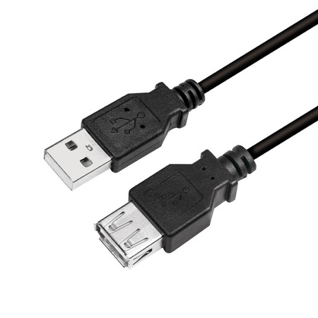 CABLU USB LOGILINK prelungitor, USB 2.0 (T) la USB 2.0 (M), 3m, negru, "CU0011B" (timbru verde 0.18 lei)