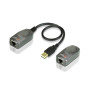 CABLU USB ATEN, prelungitor, conector USB 2.0 (T) | RJ-45 (M), gri, "UCE260-A7-G" (timbru verde 0.08 lei)