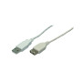 CABLU USB LOGILINK prelungitor, USB 2.0 (T) la USB 2.0 (M), 5m, gri, "CU0012" (timbru verde 0.18 lei)