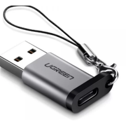 ADAPTOR Ugreen, "US276", USB Type-C(M) la USB2.0(T), incarcare max 3A, gri "50533" (timbru verde 0.08 lei)  - 6957303855339