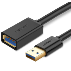 CABLU USB Ugreen prelungitor, "US129" USB 3.0 (T) la USB 3.0 (M), 1m, negru, "10368" (timbru verde 0.08 lei) - 6957303813681