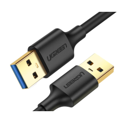 CABLU USB Ugreen pt. PC sau alte device-uri, "US128" USB 3.0 (T) la USB 3.0 (T), 1m, negru, "10370" (timbru verde 0.08 lei) - 69