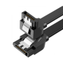 CABLU de date Ugreen, "US217", SATA 3(T) la SATA 3(T), unghi 90 de grade la un capat, 0.5m, negru "30797" (timbru verde 0.08 lei