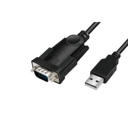 CABLU USB LOGILINK adaptor, USB 2.0 (T) la Serial DB9M (9-pin)(RS232)(T), 1.5m, negru, "AU0048A" (timbru verde 0.08 lei)