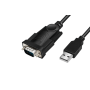 CABLU USB LOGILINK adaptor, USB 2.0 (T) la Serial DB9M (9-pin)(RS232)(T), 1.5m, negru, "AU0048A" (timbru verde 0.08 lei)