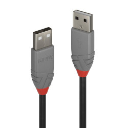 Cablu Lindy 0.5m USB 2.0 Type A, Anthra, "LY-36691" (timbru verde 0.08 lei)