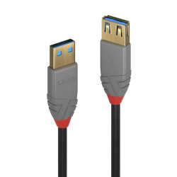 Cablu Lindy 1m USB 3.1 Gen1 Ext A/A, Ant, "LY-36761" (timbru verde 0.08 lei)