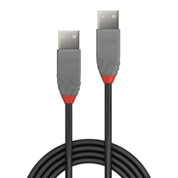 Cablu Lindy 3m USB 2.0 Type A to A, Anth, "LY-36694" (timbru verde 0.18 lei)