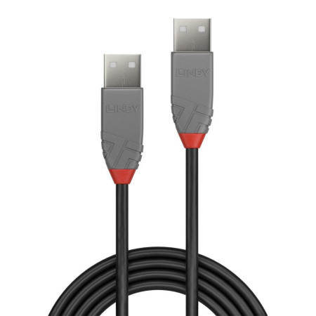 Cablu Lindy 3m USB 2.0 Type A to A, Anth, "LY-36694" (timbru verde 0.18 lei)