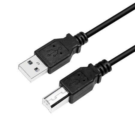 CABLU USB LOGILINK pt. imprimanta, USB 2.0 (T) la USB 2.0 Type-B (T), 2m, negru, "CU0007B" (timbru verde 0.08 lei)