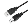 CABLU USB LOGILINK pt. imprimanta, USB 2.0 (T) la USB 2.0 Type-B (T), 2m, negru, "CU0007B" (timbru verde 0.08 lei)