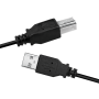 CABLU USB LOGILINK pt. imprimanta, USB 2.0 (T) la USB 2.0 Type-B (T), 2m, negru, "CU0007B" (timbru verde 0.08 lei)