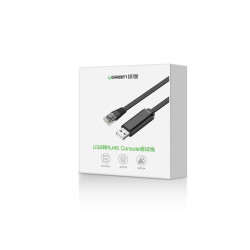 CABLU USB Ugreen adaptor, "CM204"  cablu consola USB 2.0 (T) la RJ-45(T), 1.5m, negru, "50773" (timbru verde 0.08 lei) - 6957303