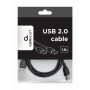 CABLU USB GEMBIRD pt. conectare HUB / HDD, USB 2.0 (T) la USB 2.0 (T), 1.8m, black, "CCP-USB2-AMAM-6" (timbru verde 0.08 lei)