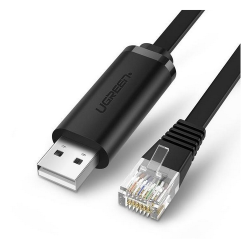 CABLU USB Ugreen adaptor, "CM204"  cablu consola USB 2.0 (T) la RJ-45(T), 3m, negru, "60813" (timbru verde 0.08 lei) - 695730386