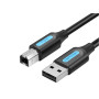 Cablu USB pt. imprimanta Vention, USB 2.0 (T) la USB 2.0 tip B (T), 1.5m , invelis PVC, negru, "COQBG" (timbru verde 0.18 lei) -