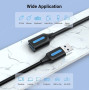 Cablu USB prelungitor Vention, USB 3.2 gen 1 (T) la USB 3.2 gen 1 (M), 0.5m rata transfer 5 Gbps, invelis PVC, negru, "CBHBD" (t