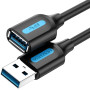 Cablu USB prelungitor Vention, USB 3.2 gen 1 (T) la USB 3.2 gen 1 (M), 1m rata transfer 5 Gbps, invelis PVC, negru, "CBHBF" (tim