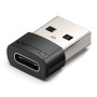 Adaptor USB OTG Vention, USB 2.0 (T) la USB Type-C (M),  rata transfer 480 Mbps, invelis PVC, negru, "CDWB0" (timbru verde 0.03 